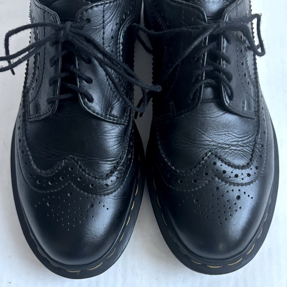 DR. MARTENS' 3989 Vintage Brogue Lace Up Wingtip Oxford Leather Shoes Black Sz 7 - Picture 8 of 17